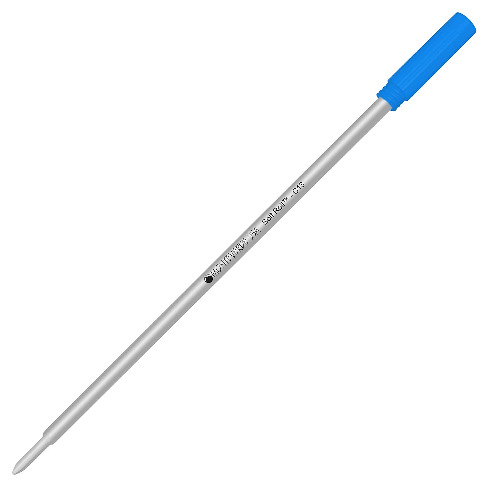 Monteverde Soft Roll Ballpoint Ink Refill C13 - 1 Pack - Compatible with Cross Style Pens - Turquoise Medium Tip 0.7mm - Smooth Writing for Office, School & Everyday Use
