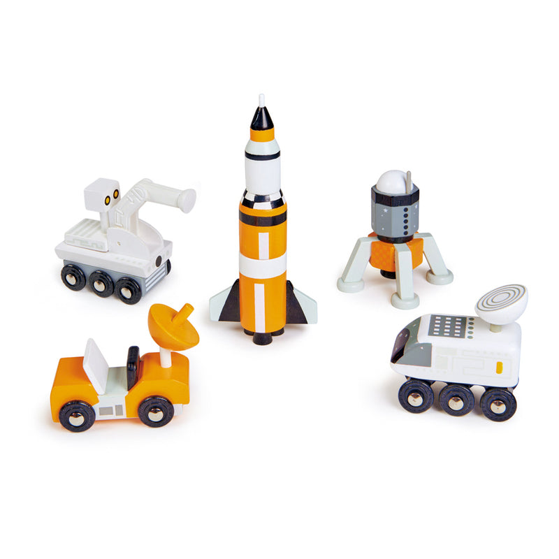 Premium Wooden Space Voyager Playset - STEM Educational Toy for Kids | Solar System Exploration & Space Adventure Pretend Play