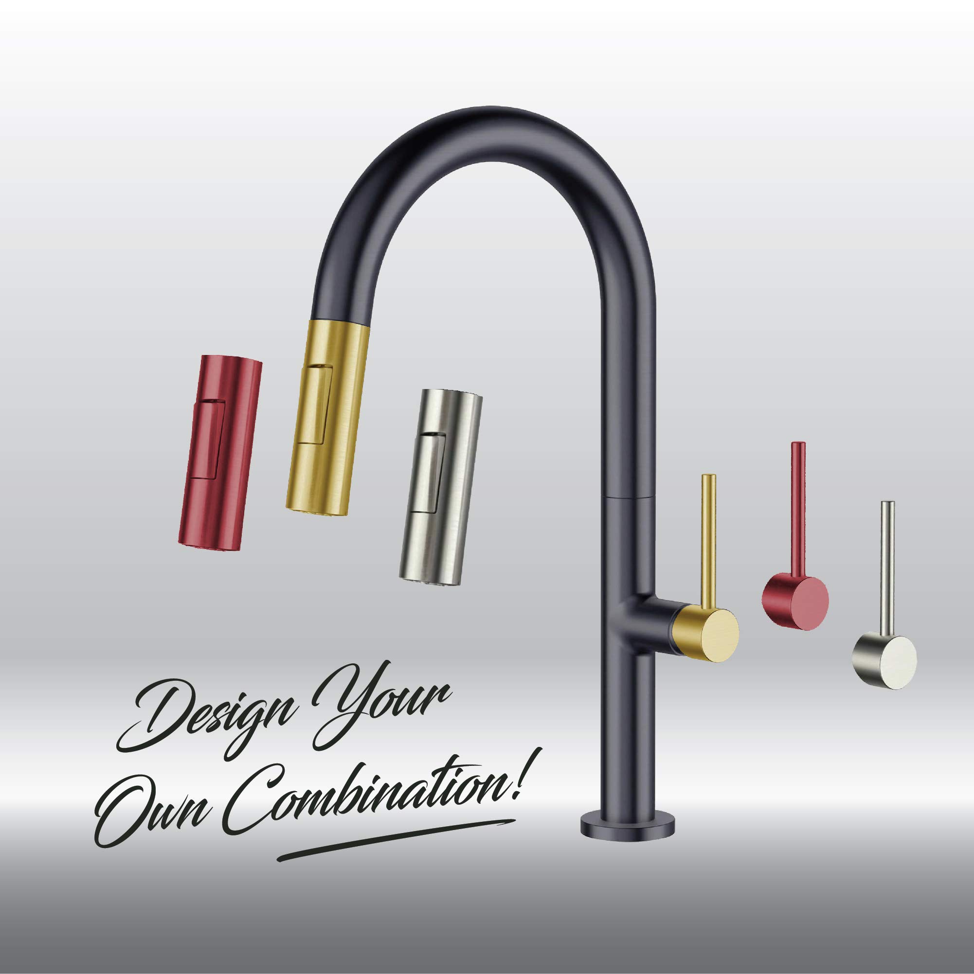 Premium Pull Down Single Handle Kitchen Faucet in Satin Nickel - Modern Design for Easy Cooking & Dishwashing | Perfect for Home & Restaurant Kitchens