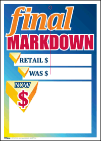 100-Pack Sale Tags & Final Markdown Stickers - Bulk Pricing Labels for Retail Stores, Clearance Sales & Inventory Management