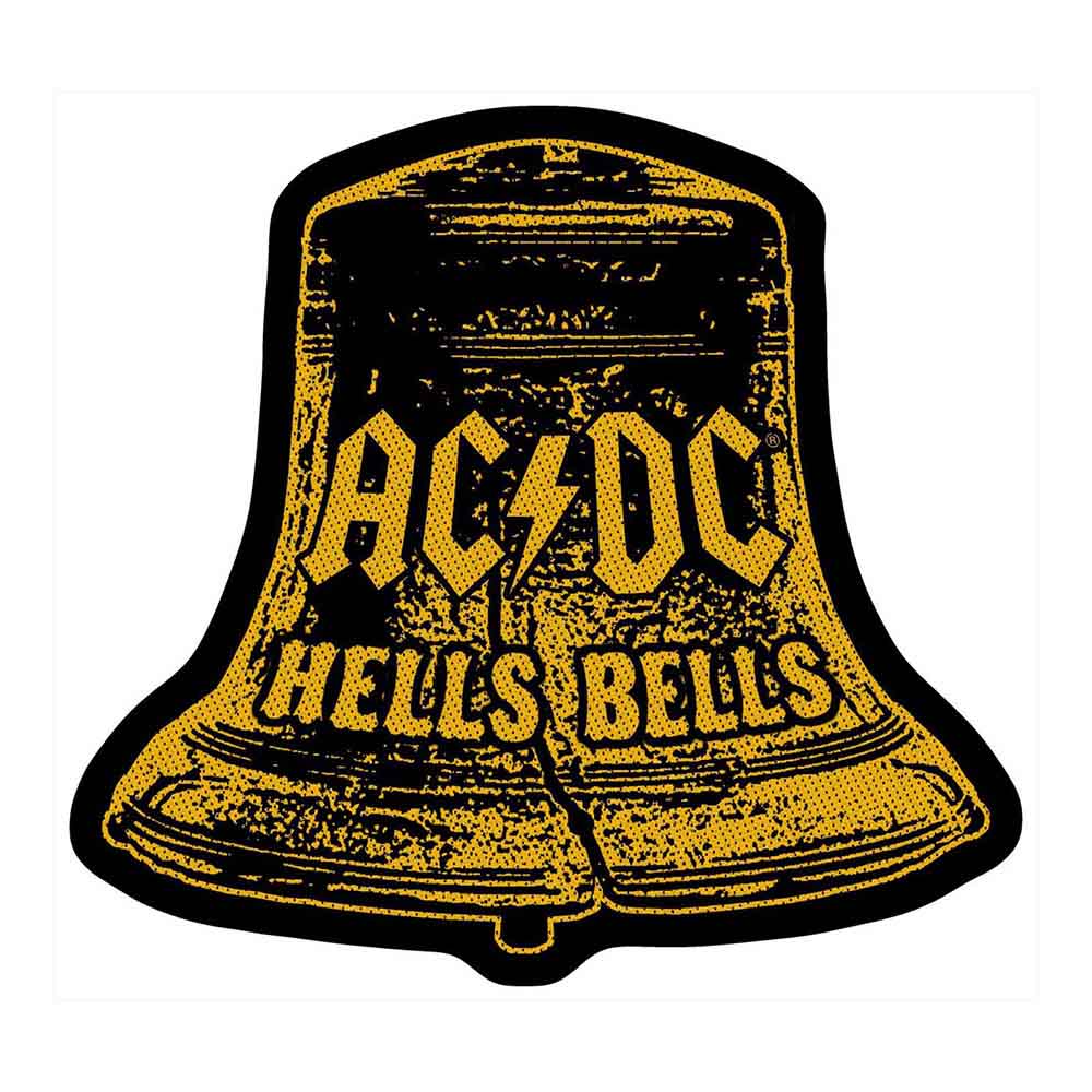 AC/DC Band Patches - Woven Sew-On Iron-On Embroidered Hells Bells Logo Patch for Jackets, Vests & Backpacks - Rock Music Merchandise for Fans & Collectors