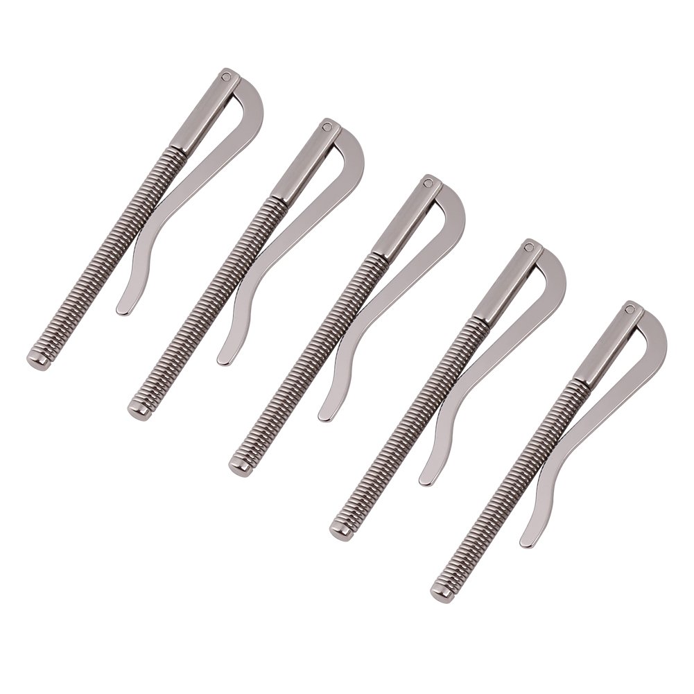 TOPINCN 5Pcs Stainless Steel Money Clip Springs - DIY Replacement Parts for Bifold Leather Wallets, Credit Card Holders & Purses (80mm) - Secure Anti-Drop Design for Organizing Cash & Cards
