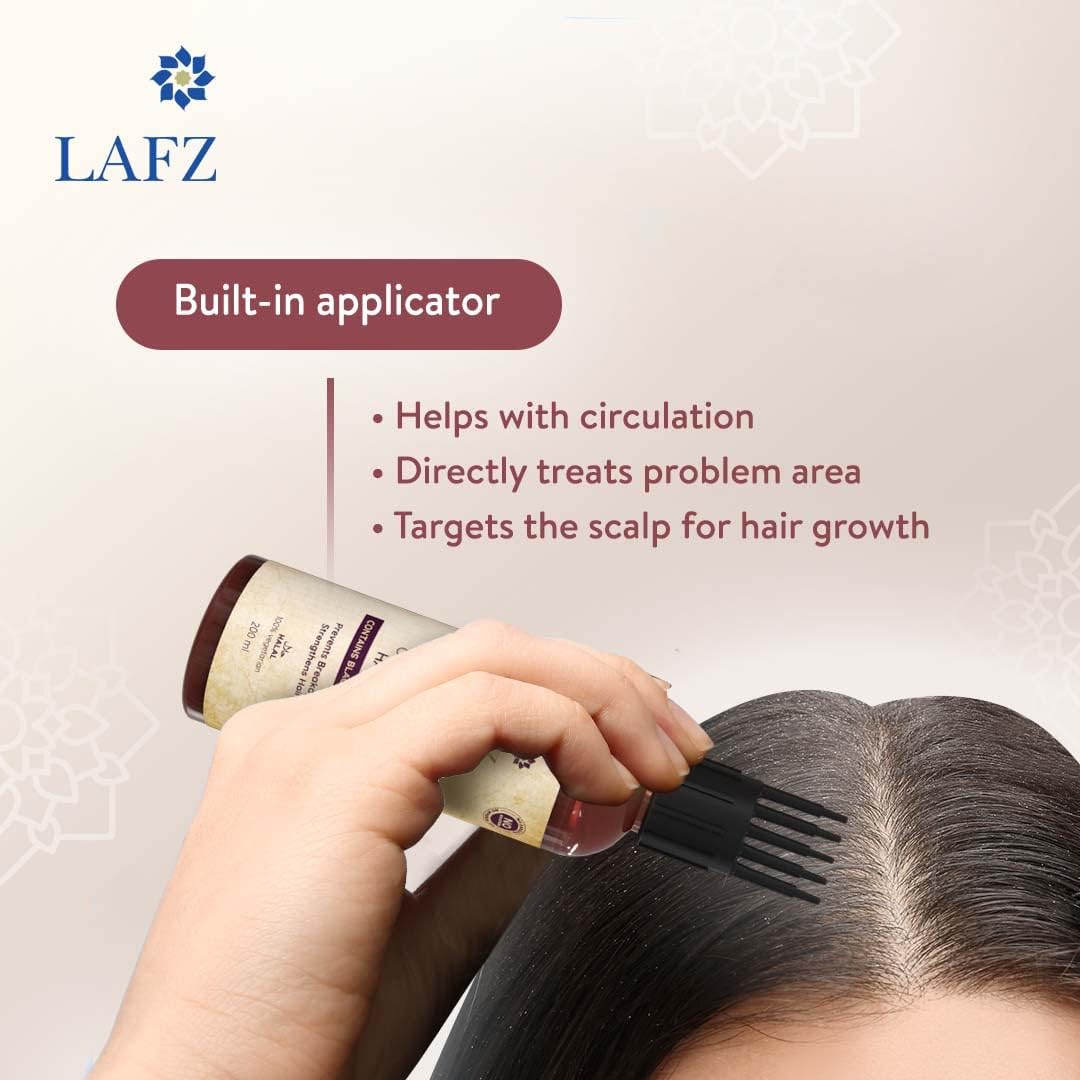 Lafz Essential Hair Oil with Onion & Black Seed - 100ml for Hair Growth, Scalp Care & Shine - Perfect for Daily Use & Hair Treatments