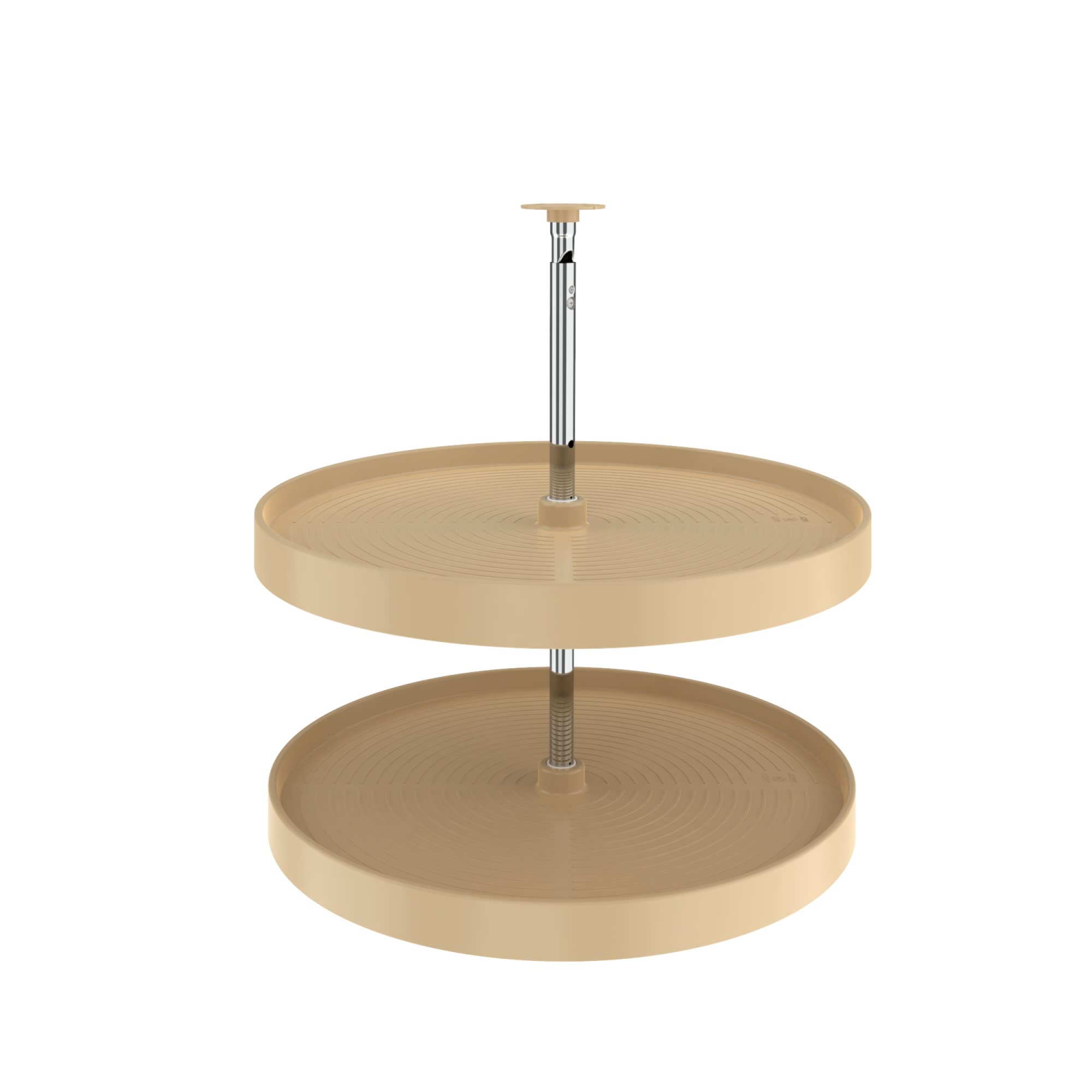 2-Tier Lazy Susan Turntable for Corner Base Cabinets - 360° Rotating Polymer Spice & Kitchen Organizer - Perfect for Pantry, Spice Rack, and Cabinet Storage