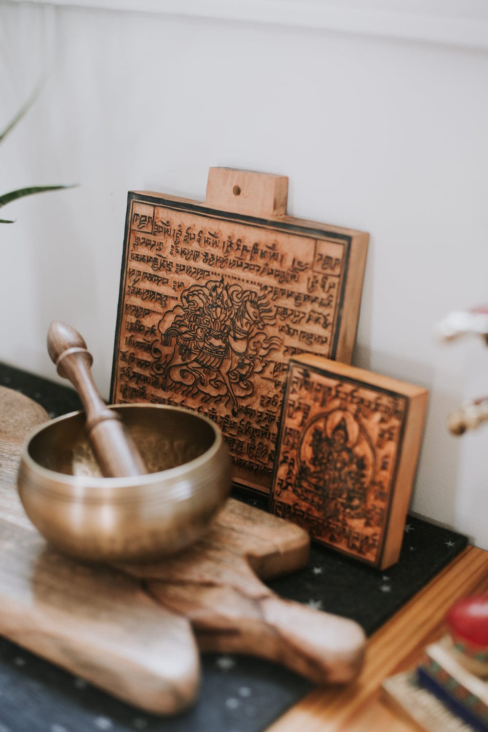 Hand Carved Himalayan Wood Printing Blocks for Fabric & Paper - Eco-Friendly DIY Stamps for Crafts, Scrapbooking & Home Decor