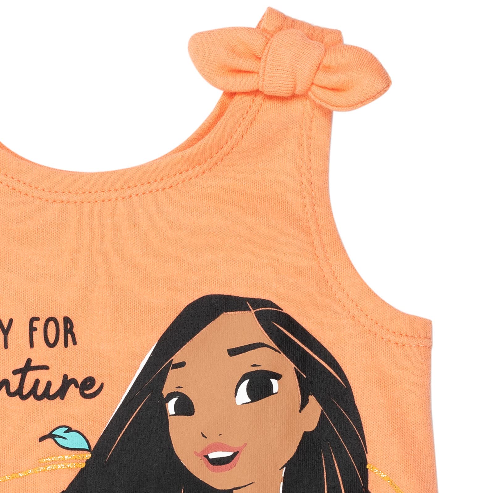 Disney Princess Rapunzel Ariel Belle Jasmine Aurora Baby Girls Snap Romper & Headband Set - Newborn to Toddler Outfit for Birthday, Photo Shoots & Special Occasions