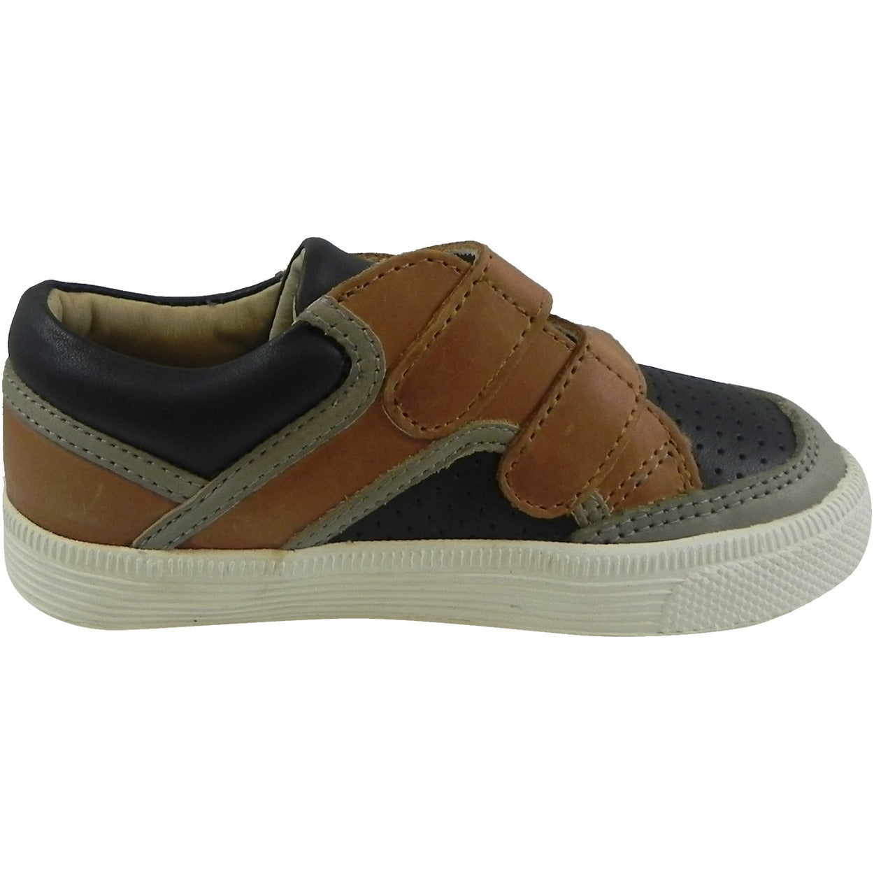 Old Soles Boys' 1029 Low Top Leather Sneakers for Kids - Navy, Brown & Grey Colors | Comfortable School Shoes & Casual Play Sneakers