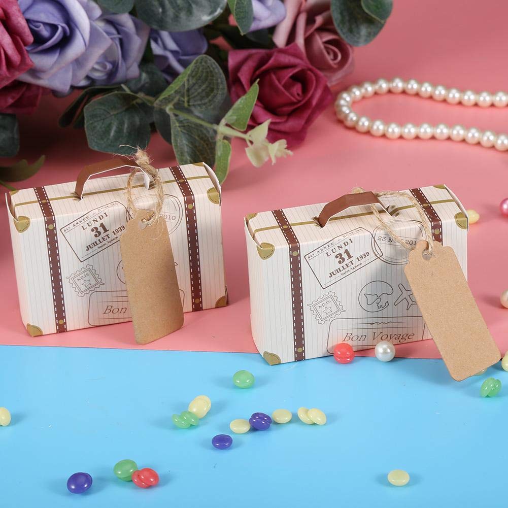 Portable Mini Suitcase Candy Gift Box for Wedding & Birthday Parties