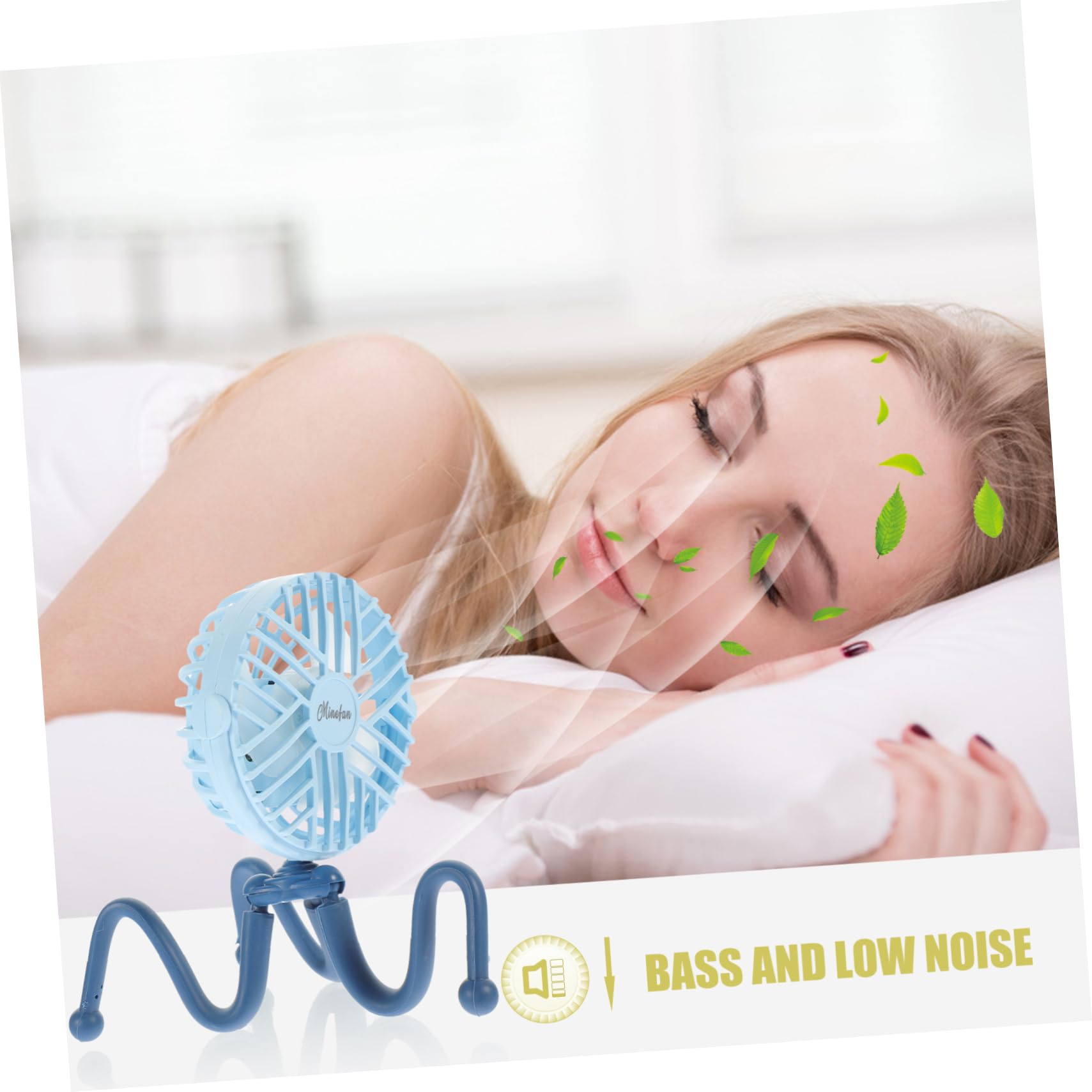 CIYODO Mini Clip Fan for Stroller - Portable Rechargeable Fan with 3 Speed Settings, Ultra Quiet for Baby, Office & Desk Use - Perfect for Strollers, Nursing Rooms, Workstations and Outdoor Activities