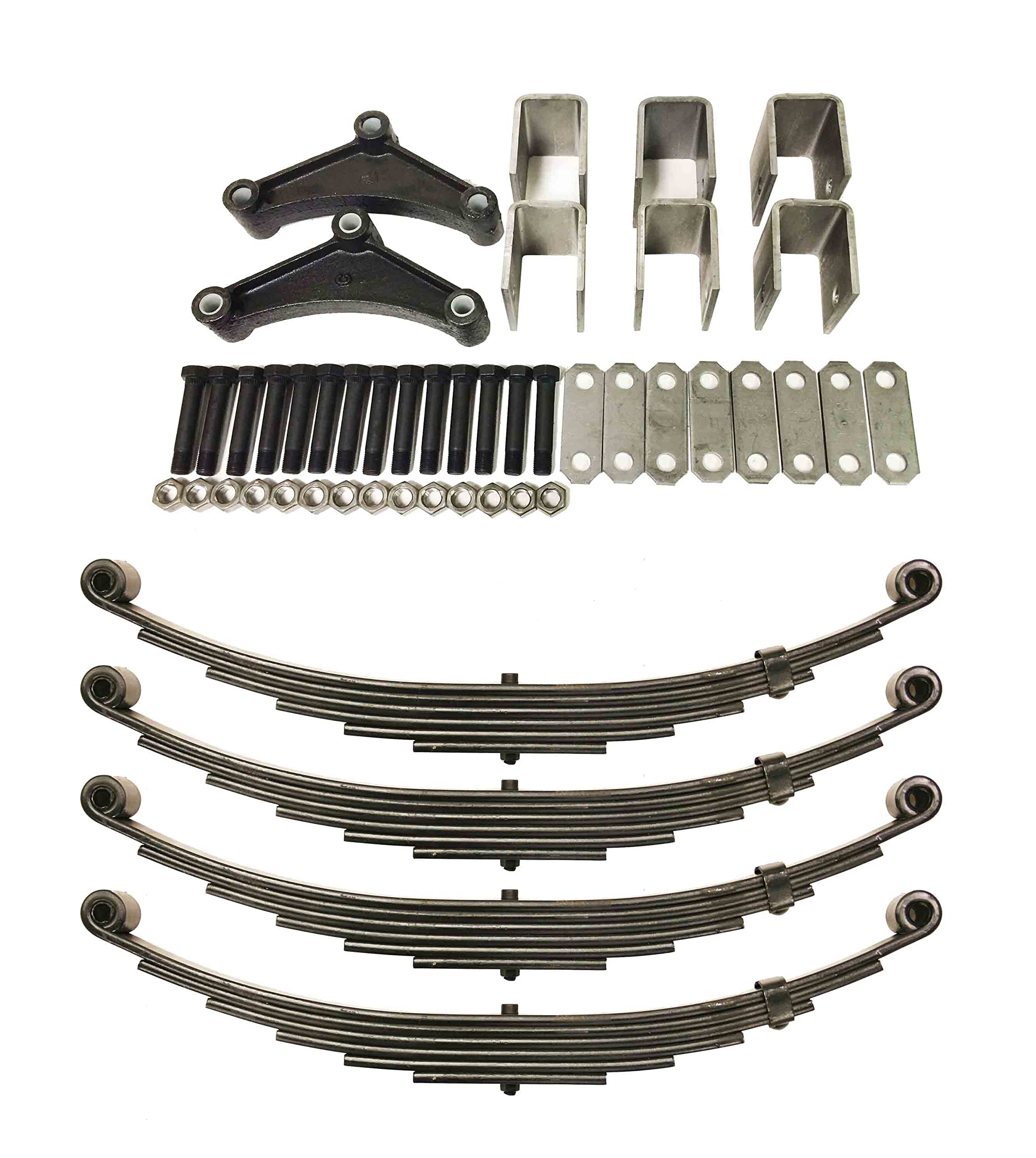 LIBRA 7000# 7k Tandem Trailer Axle Suspension Kit with 3500# Leaf Springs & Hanger Kit - Heavy Duty Towing Solution for Boat Trailers, Utility Trailers & RV Campers