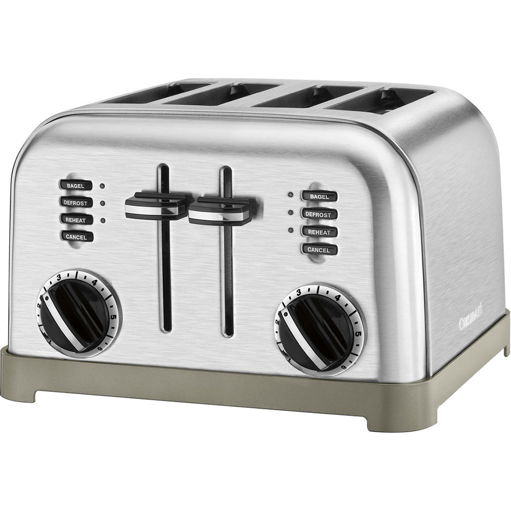 Refurbished CUISINART CPT-180 4-Slice Classic Metal Toaster with Warranty | Perfect for Breakfast, Office & Small Kitchens
