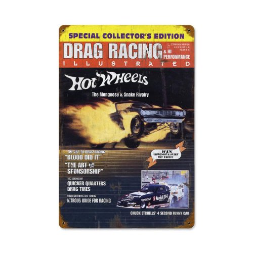 Vintage Tom McEwen Drag Racing Metal Sign - Heavy Gauge Steel Wall Decor - Made in USA - Perfect for Man Cave, Garage, and Racing Enthusiast Room Decor