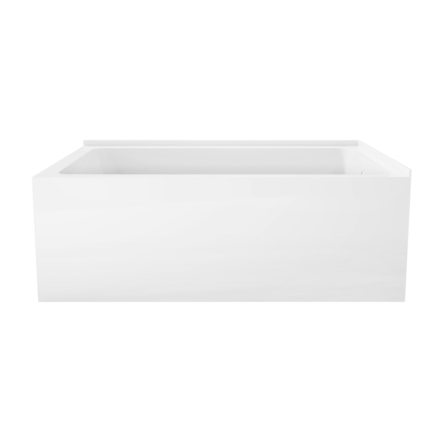 Aqua Eden VTAP6036R22TS 60-Inch Acrylic Rectangular 2-Wall Corner Alcove Bathtub - Right Hand Drain, Glossy White - Perfect for Small Bathrooms & Modern Home Spa