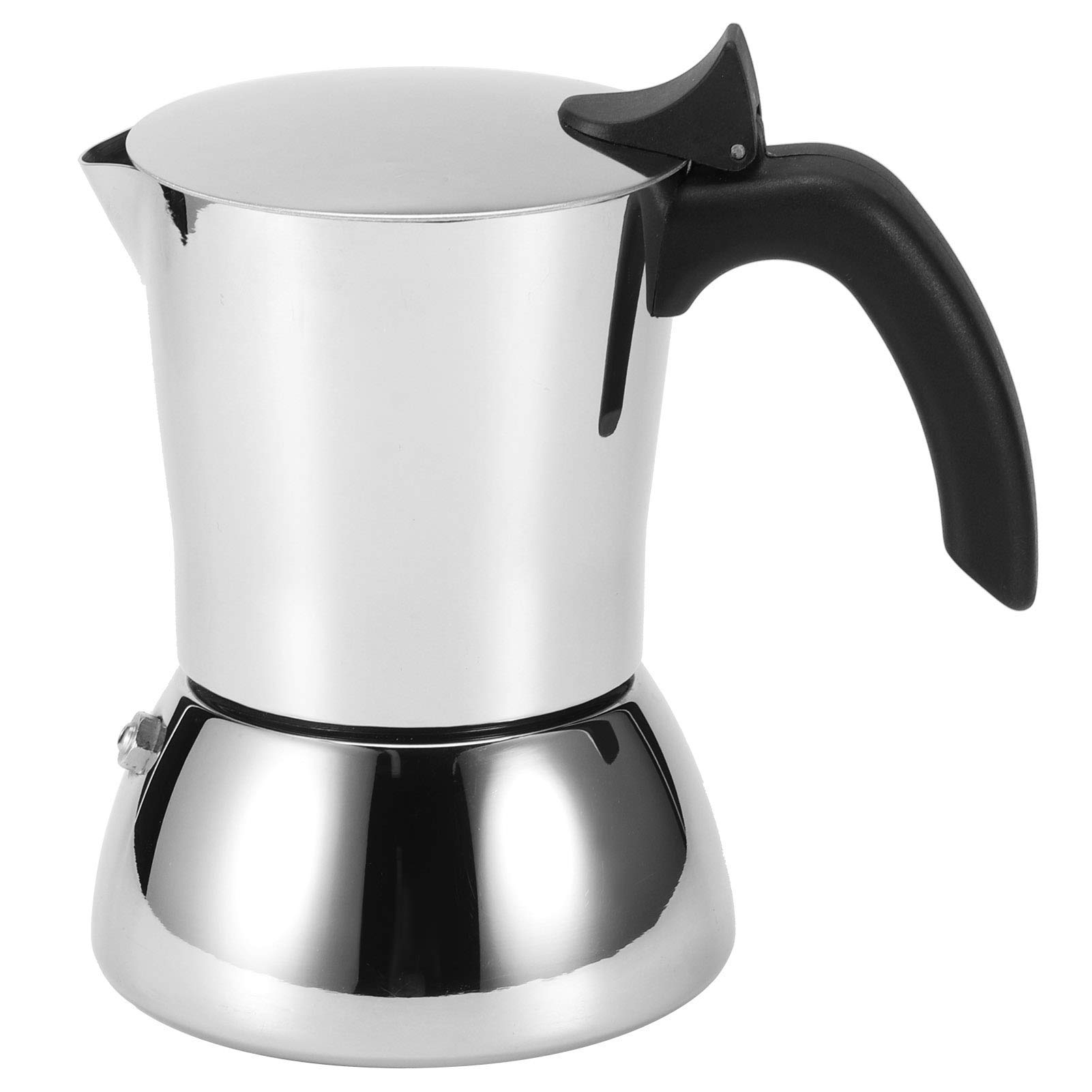 4 Cup Moka Pot - Stainless Steel Stovetop Espresso Maker | Italian Coffee Percolator for Home, Coffee Shop & Camping | Perfect for Espresso, Latte & Outdoor Brewing
