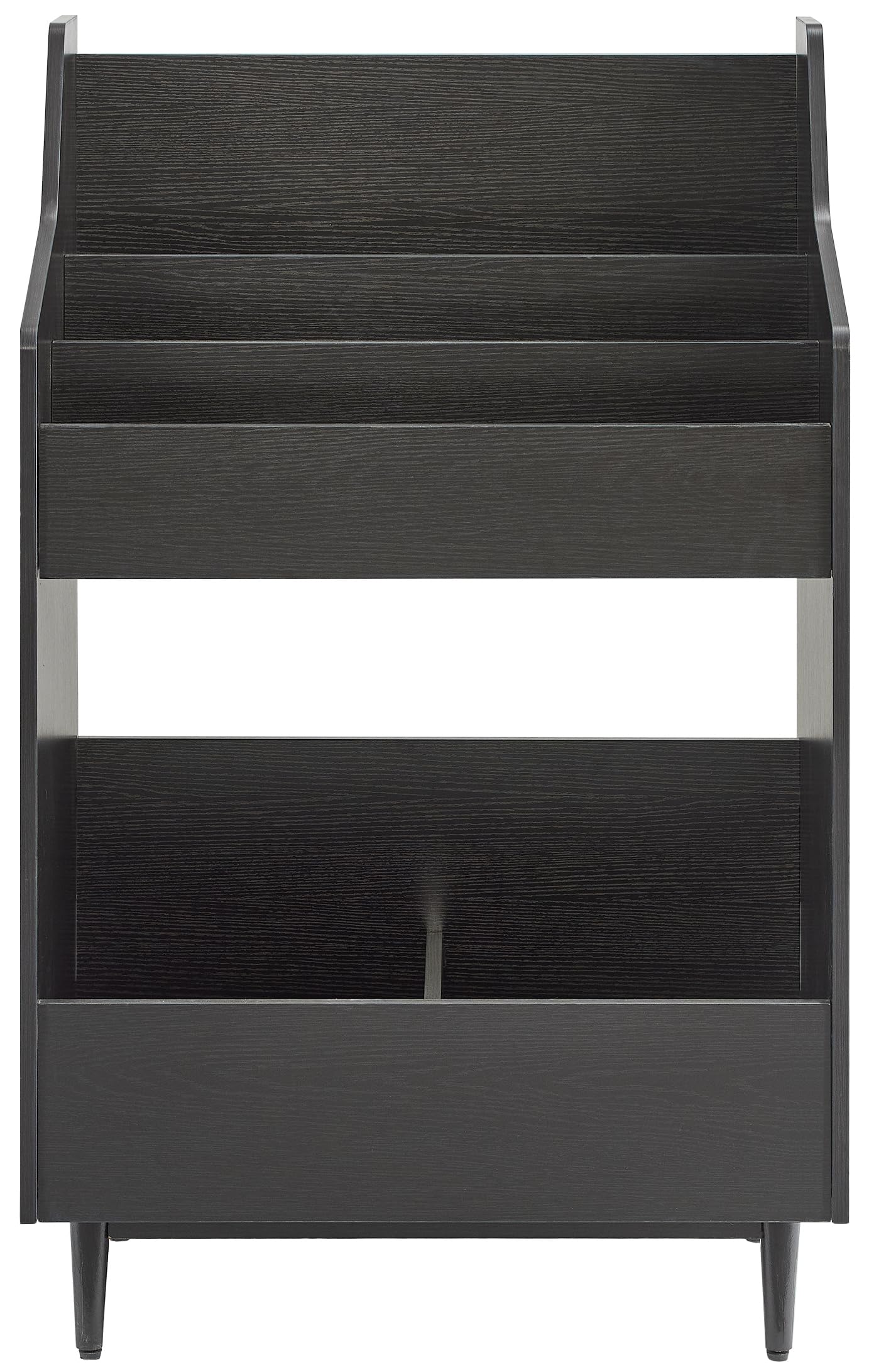 Crosley Furniture Liam Vinyl Record Storage Stand - 3-Tier Shelving Unit for LP Records & Albums, Black - Perfect for Living Room, Music Studio & Vinyl Collector Display