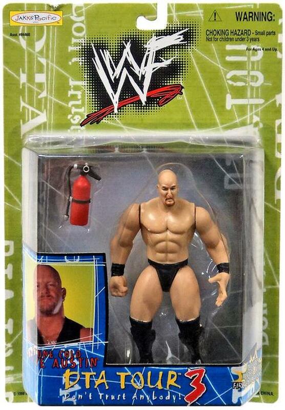 1999 WWF Jakks Pacific DTA Tour Series 3 Stone Cold Steve Austin Action Figure - Exclusive Collectible Wrestling Toy for Fans & Display