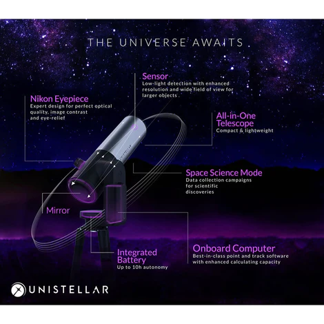 eVscope 2 Digital Telescope - Smart, Compact & User-Friendly Astronomy Telescope for Stargazing, Astrophotography & Backyard Observation