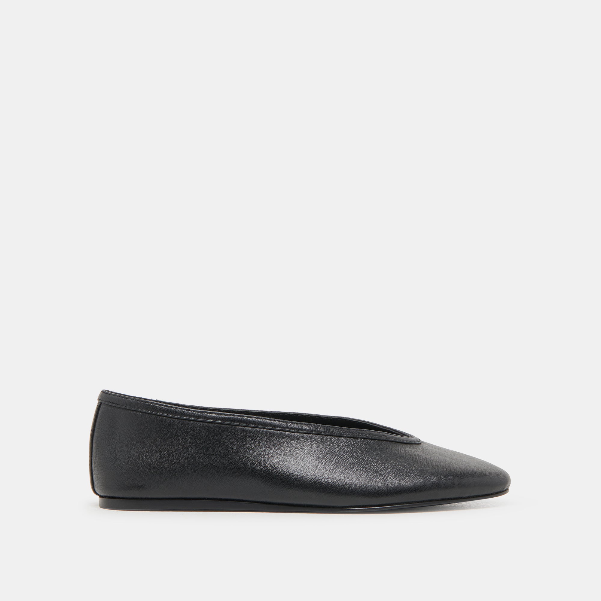 BRAIDY Women's Black Leather Ballet Flats - Comfortable & Stylish Shoes for Work, Casual Outfits, and Everyday Wear