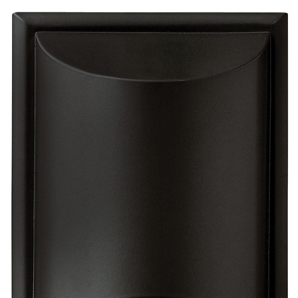 Hinkley Cascade Medium Tall Wall Mount Lantern - 1-Light Outdoor Sconce with Amber Etched Organic Rain Glass, Dark Sky Compliant, Satin Black Aluminum Finish - Perfect for Porch, Patio, and Entryway Lighting