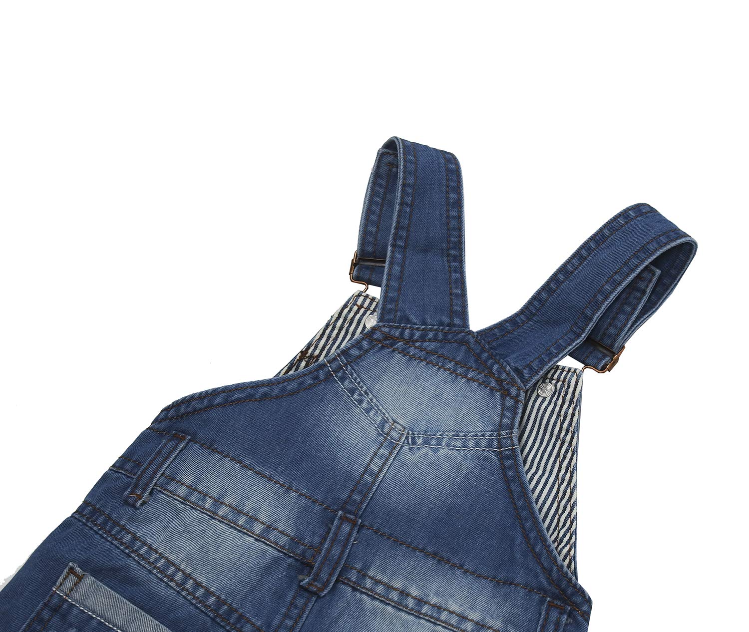 KIDSCOOL SPACE Baby & Toddler Denim Shortalls - Adjustable Summer Overalls for Girls & Boys | Perfect for Playdates, Beach Outings & Outdoor Adventures