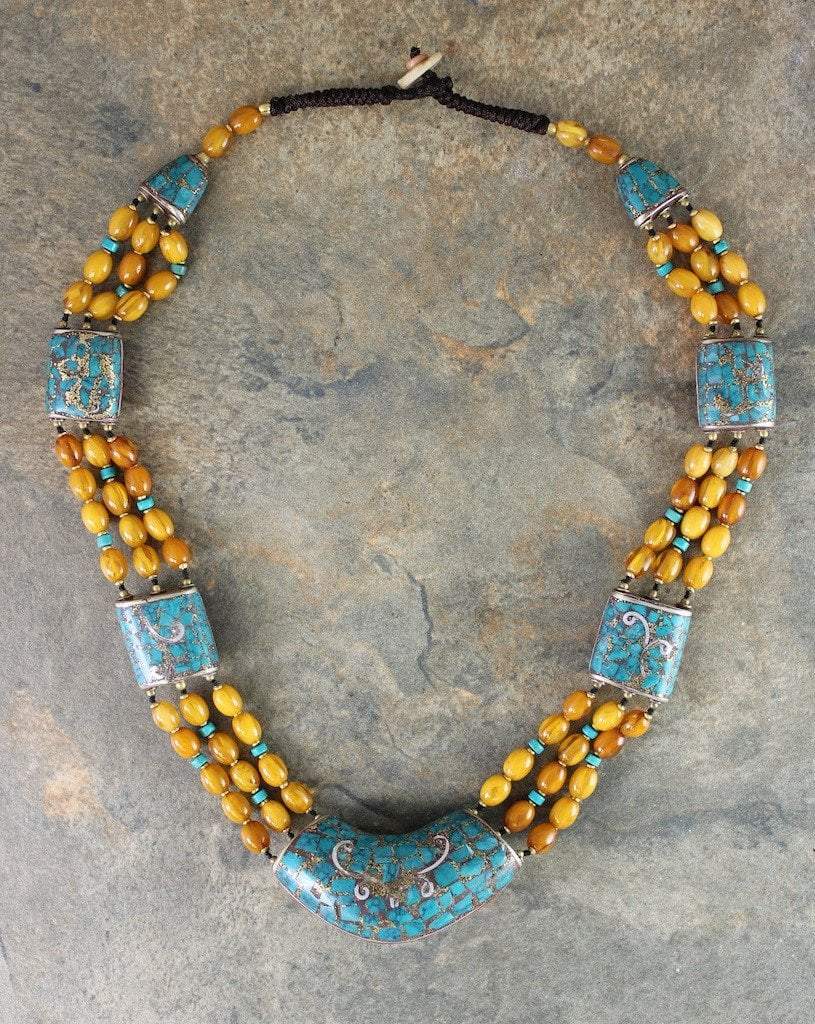 Authentic Tibetan Amber Necklace - Natural Healing Stone Jewelry for Women & Men - Perfect for Meditation, Yoga & Spiritual Gifts