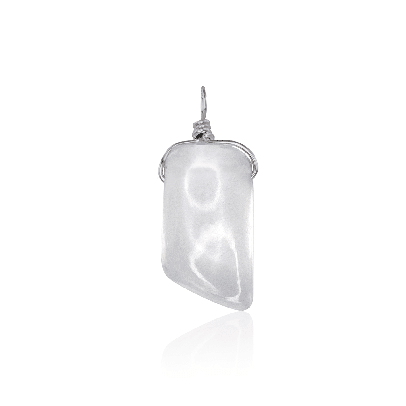 Small Smooth Crystal Quartz Pendant Necklace with Gentle Point - Perfect for Meditation, Healing & Spiritual Jewelry Gifts