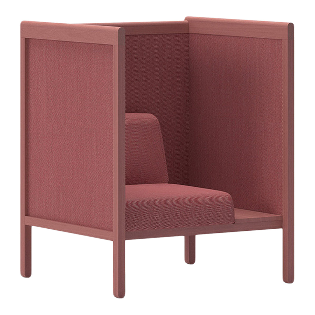 Stylish Beech Wood Hotel Privacy Lounge Chair with Side Table - Perfect for Hotels, Spas, and Home Relaxation