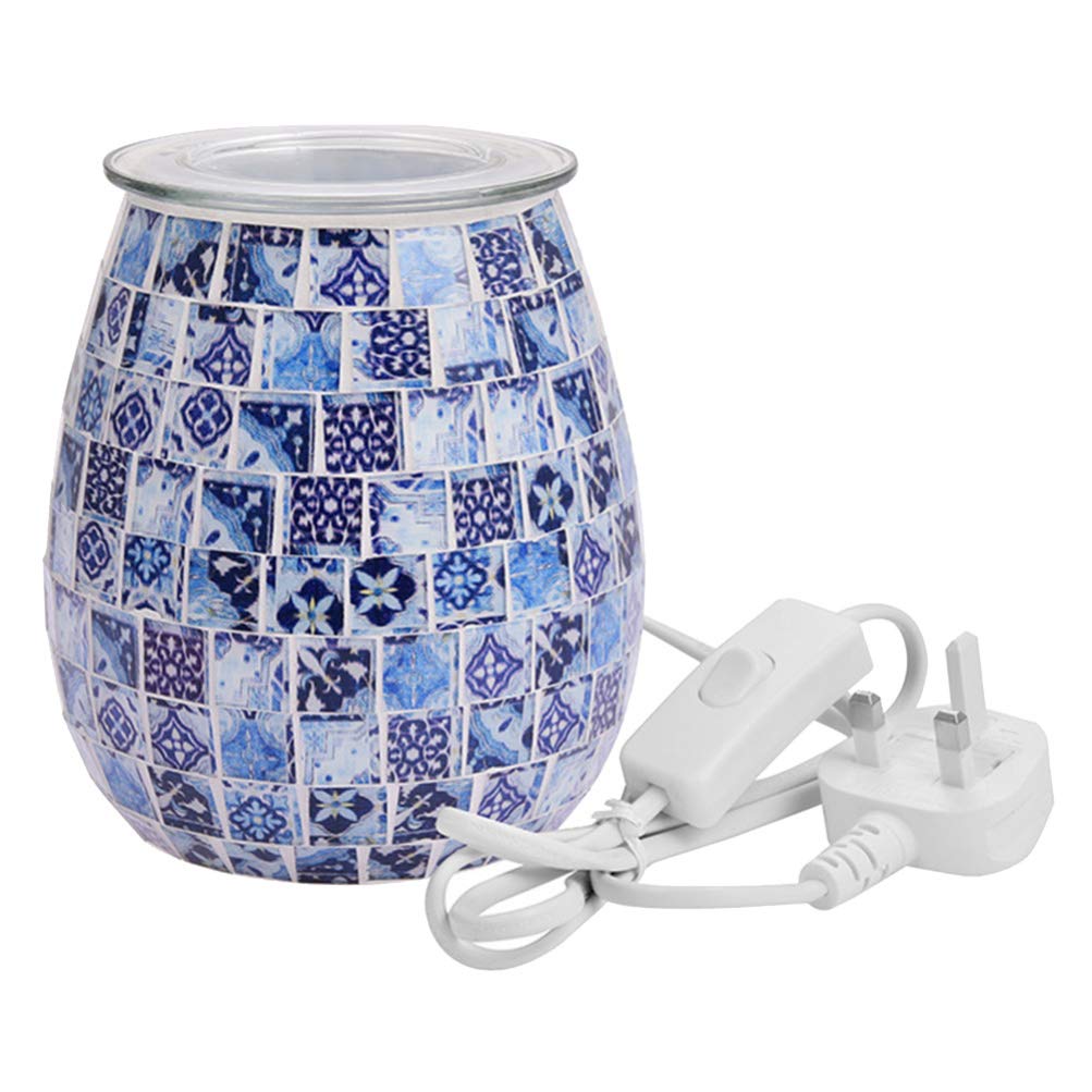 3D Mosaic Glass Electric Wax Melter & Fragrance Warmer - Aromatherapy Oil Burner with Night Light for Bedroom, Home Decor (US Plug) | Perfect for Relaxation, Spa Nights & Holiday Ambiance