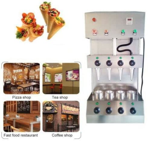 Commercial Pizza Cone Maker Machine with Rotational Oven - Professional Pizza Cone Forming Equipment for Restaurants, Food Trucks & Catering Businesses