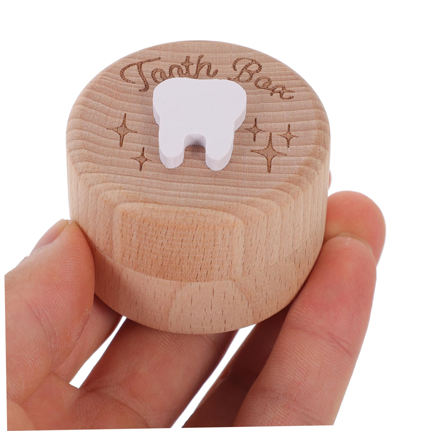 Luxshiny Wooden Tooth Holder Box for Kids - Baby Teeth Keepsake Organizer & First Tooth Storage Container - Perfect for Baby Teeth Collection, Milestone Memories, and Nursery Decor