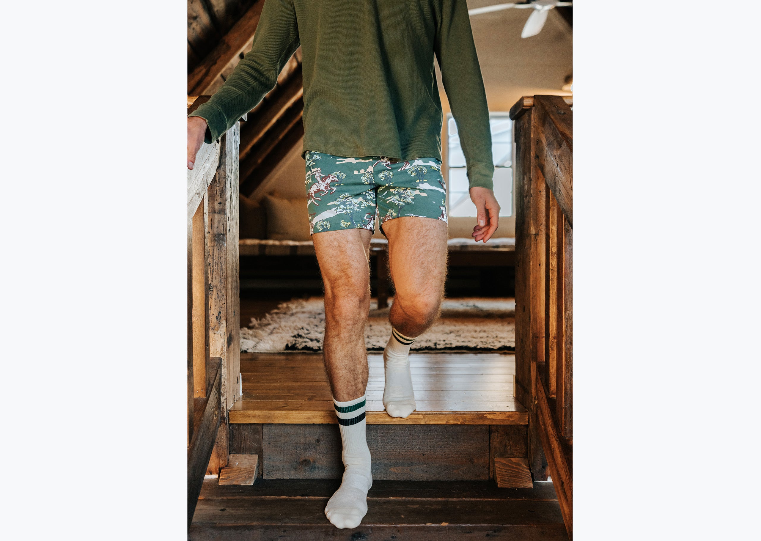 Men's Slim Fit Boxer Briefs - Soft Breathable Underwear for Comfort & Support | Perfect for Gym, Workout & Everyday Wear | Forest Rodeo Design