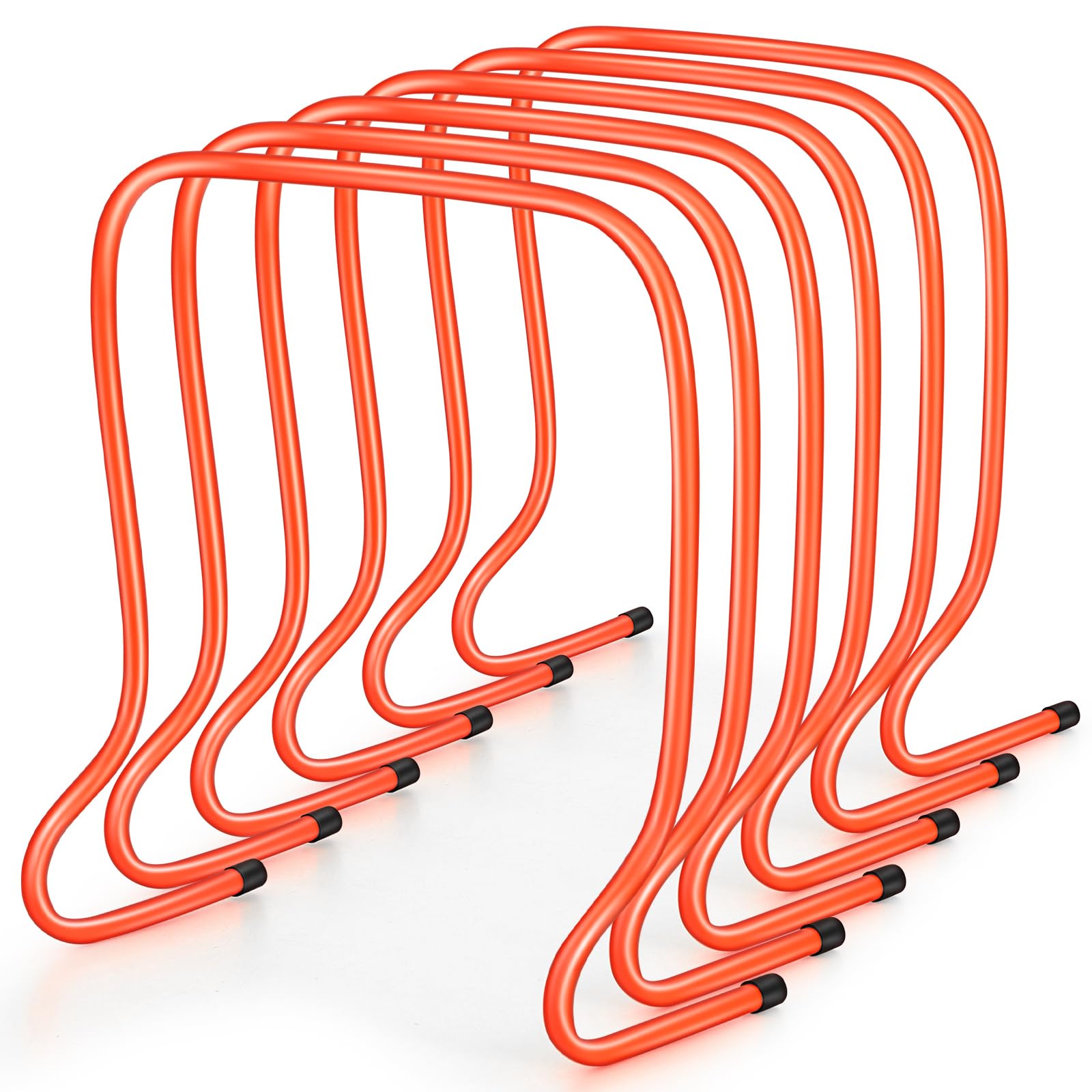 Leyndo 6-Pack Adjustable Speed Hurdles for Agility Training - Soccer, Football, Basketball & Baseball Practice Equipment - Perfect for Kids & Athletes Indoor/Outdoor Sports Drills and Plyometric Exercises