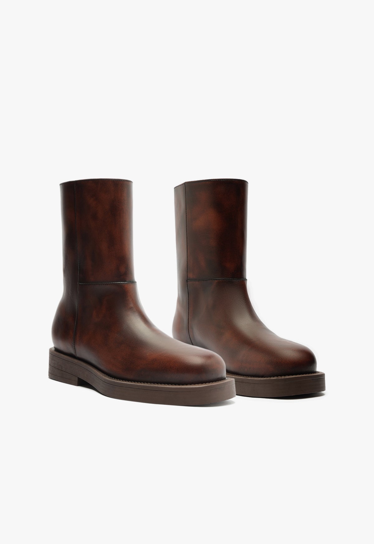 Jamie Leather Boots for Women - Low Heel Ankle Boots F24 S2195600130002 | Stylish & Comfortable for Casual Wear, Office & Date Nights