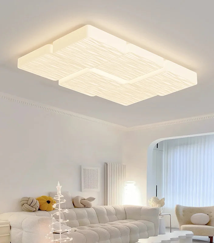 Modern LED Acrylic Rectangle Square Ceiling Light Fixture - Energy Efficient Dimmable Panel Lighting for Living Room, Bedroom, Kitchen & Office
