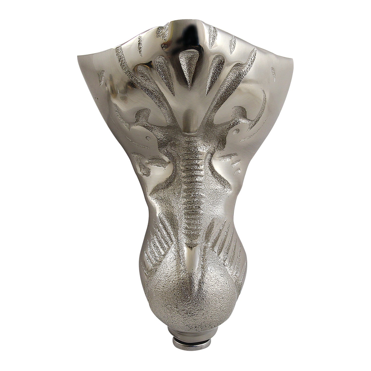 Aqua Eden VCTSW8 4-Piece Eagle Claw Cast Iron Tub Feet Set in Brushed Nickel Finish - Perfect for Vintage Bathtub Restoration and Bathroom Renovation Projects