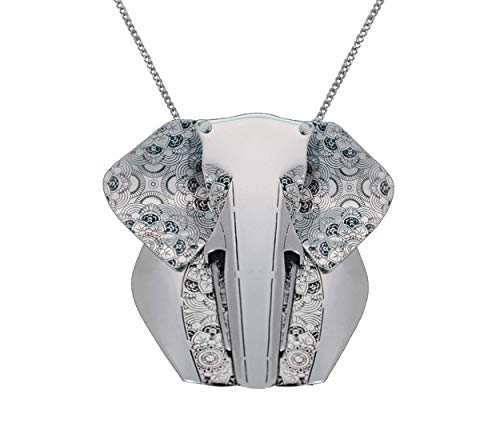 925 Sterling Silver Elephant Pendant Necklace for Women & Men - Handmade Mexican Jewelry - Unisex Saco Necklace - Medium Size - Perfect for Gifts, Boho Style & Everyday Wear