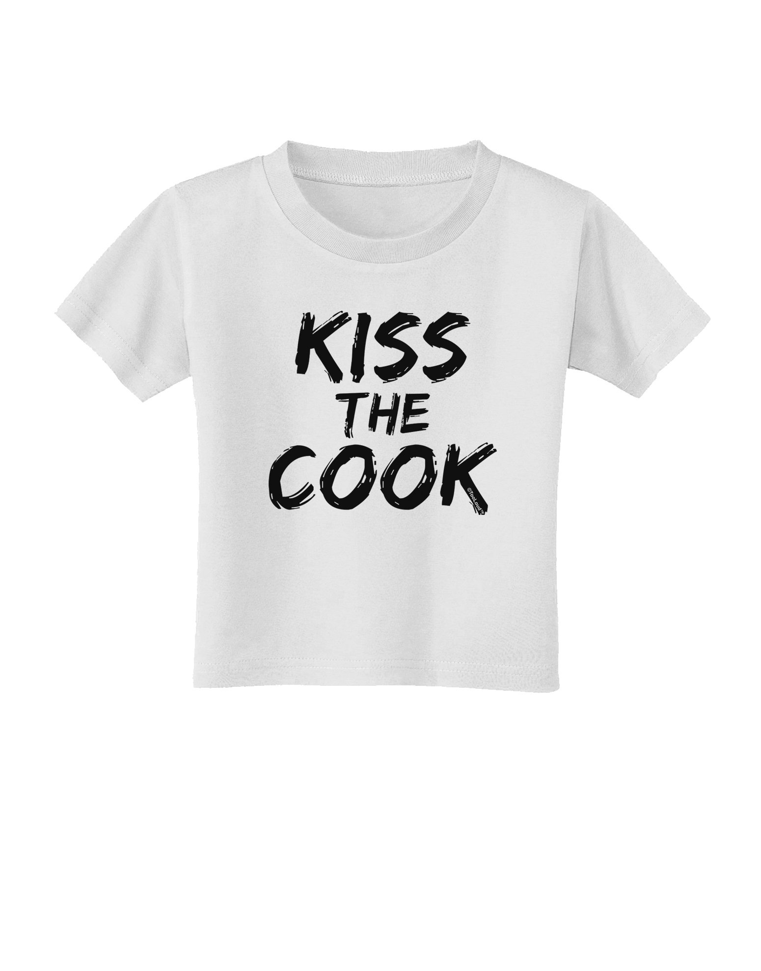 TOOLOUD Kiss The Cook Grill Master 2 - Funny BBQ Chef Toddler T-Shirt | Cute Cooking Themed Outfit for Kids | Perfect for Family BBQ Parties & Father's Day Gifts