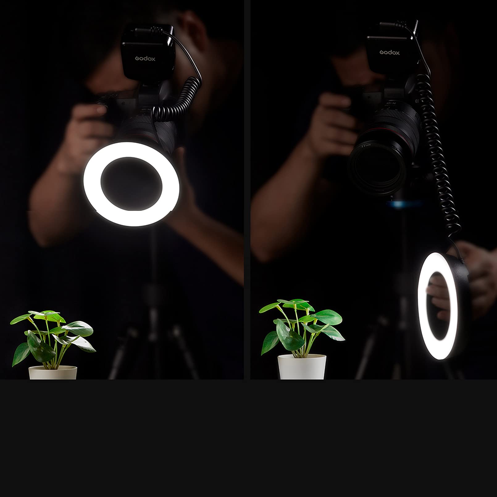 Godox Ring 72 Macro LED Ring Light with 8 Lens Adapter Rings for Canon Nikon Pentax Olympus DSLR Cameras - Perfect for Macro Photography, Product Shooting & Beauty Portraits