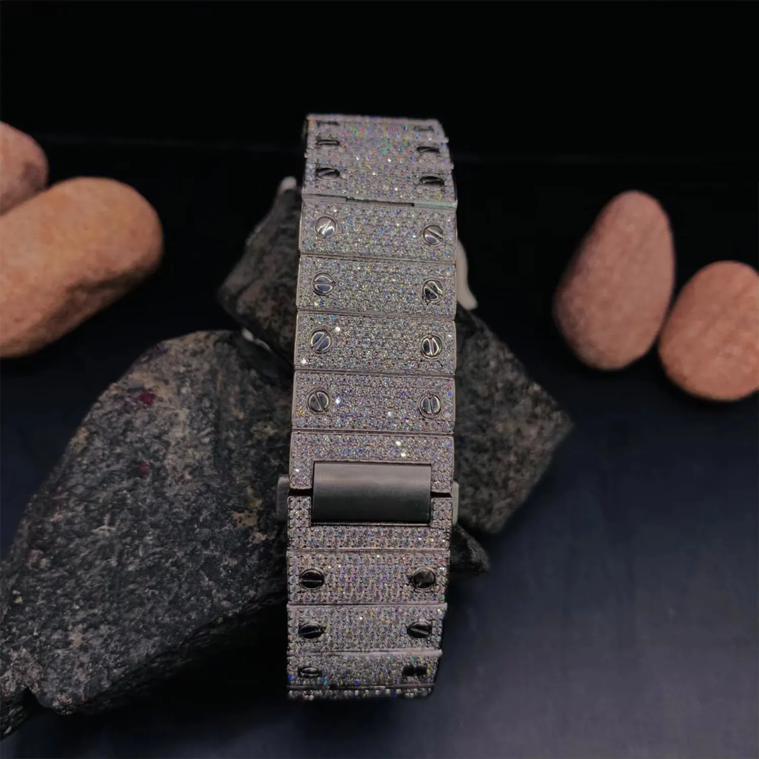 Luxury Moissanite Iced Out Watch for Men - Swiss Automatic Movement - Perfect for Formal Events, Parties & Gifting