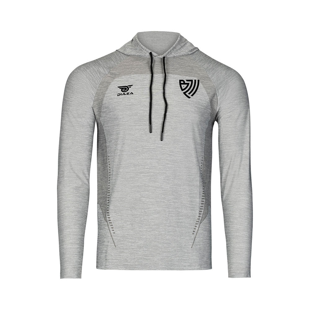 BZW Suba Hooded Long Sleeve Pullover Sweatshirt for Men & Women - Light Gray - Casual Wear, Outdoor Activities & Gym Workouts
