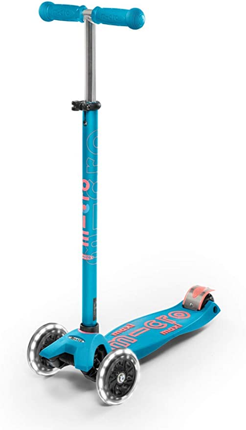 Micro Kickboard Maxi Deluxe LED Scooter for Kids - 3 Wheel Light Up Kick Scooter with Adjustable Handlebar - Perfect for Outdoor Play, Commuting & Neighborhood Rides