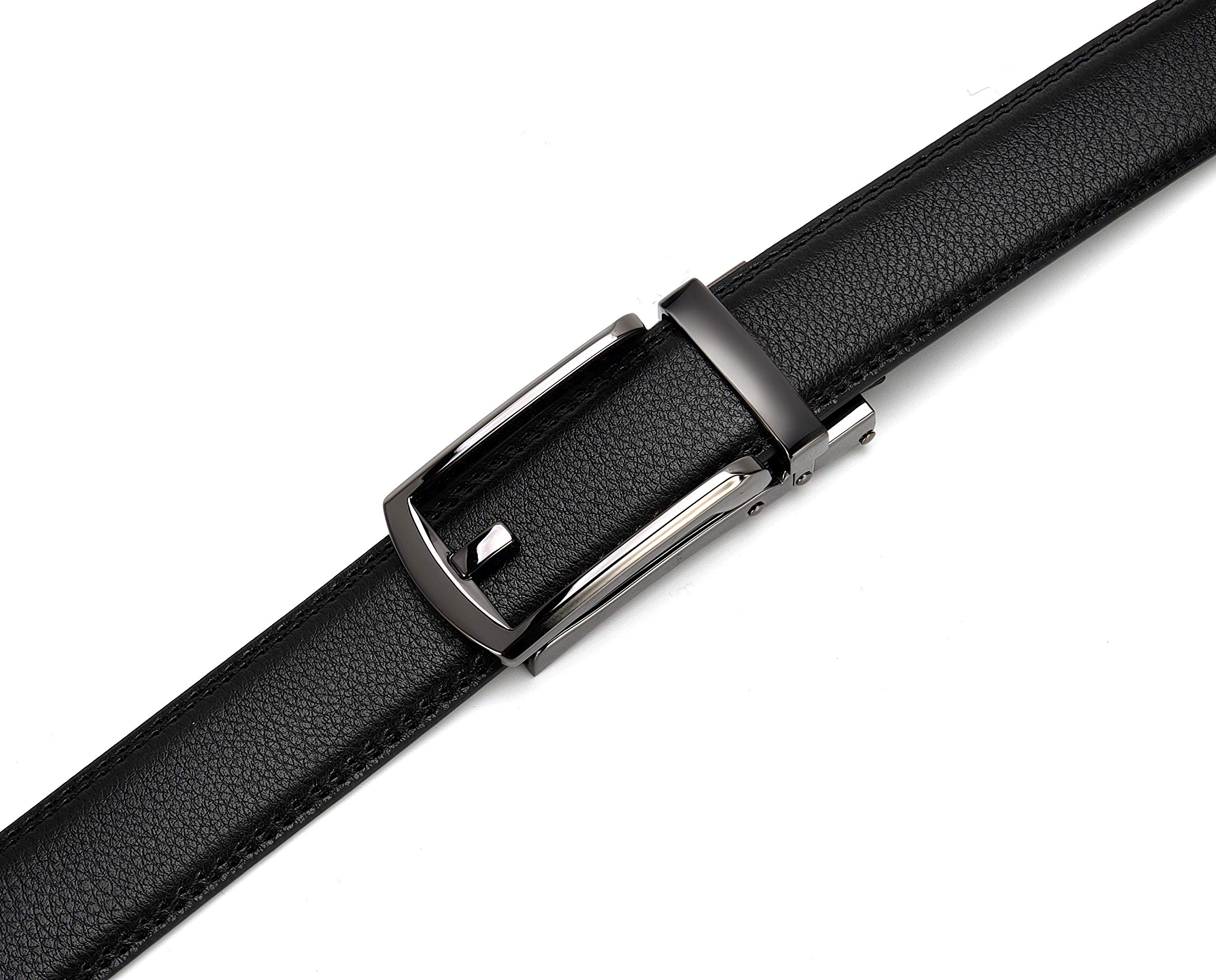 CHAOREN Boys Ratchet Belt - Adjustable Leather Dress Belt with Click Closure for Kids | Perfect for School, Church, and Special Occasions