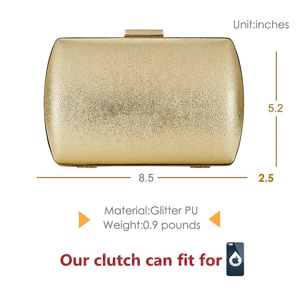 Elegant Gold Clutch Purse for Women - Luxury Evening Bag for Weddings, Parties & Special Occasions | Perfect for Prom, Cocktail Events & Formal Gatherings