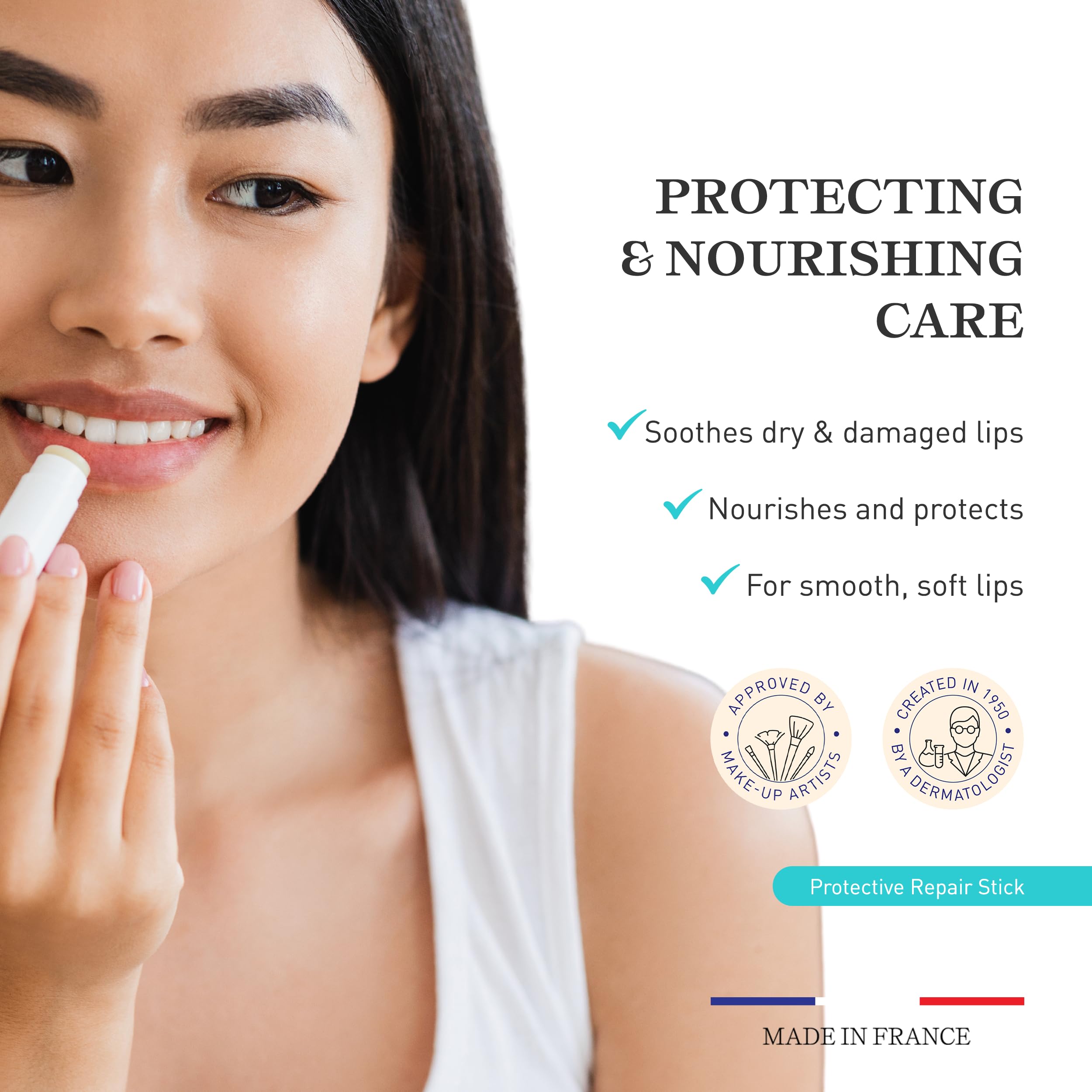Embryolisse Protective Repair Lip Balm with Shea Butter - Hydrating & Nourishing Treatment for Dry, Chapped Lips - 0.16 oz - Perfect for Winter Care, Daily Lip Protection & On-the-Go Moisturization