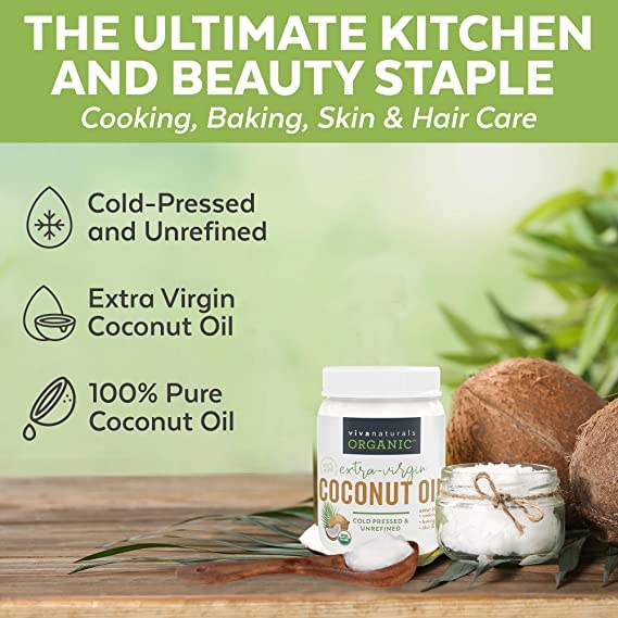 Organic Extra Virgin Coconut Oil - Cold-Pressed, Unrefined & Non-GMO for Hair, Skin & Cooking | USDA Certified, 54oz | Perfect for Moisturizing, Massage & Healthy Recipes