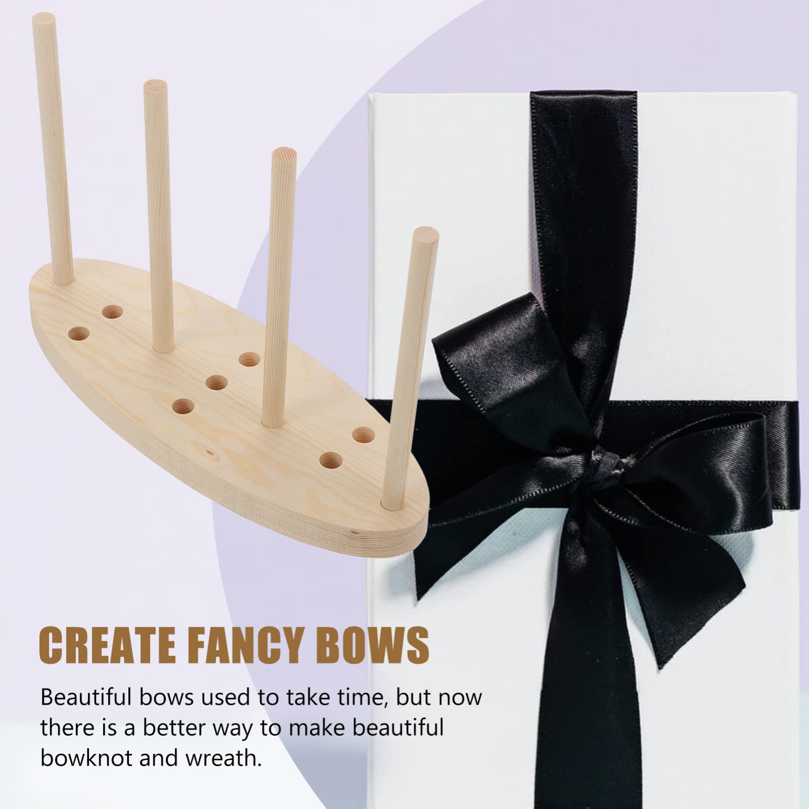 EXCEART Professional Corsage and Bow Maker Kit - DIY Ribbon Bow Making Tool with Wooden Wrist Toolkit for Homemade Bows, Wedding Decorations, Gift Wrapping & Craft Projects