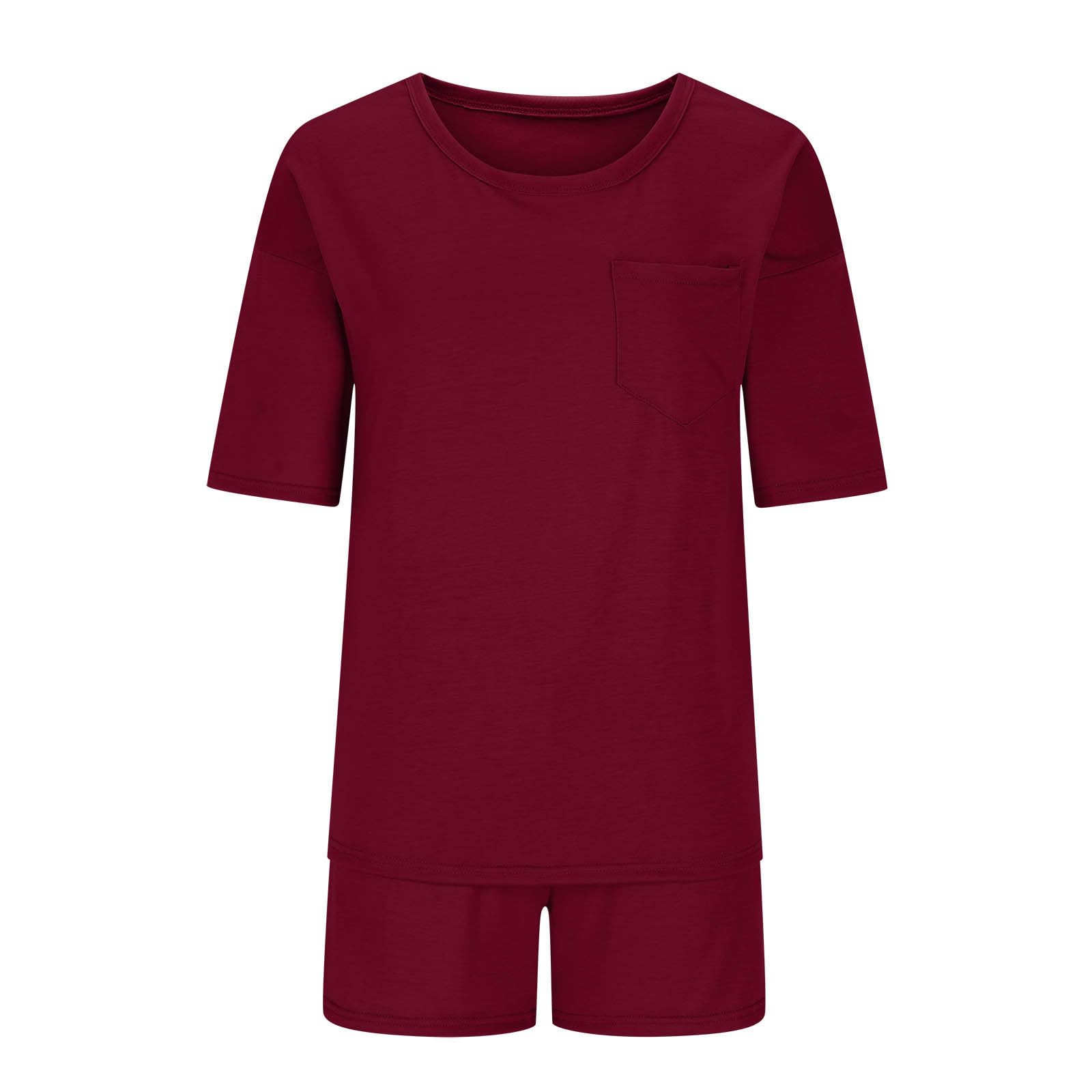 Women's 2-Piece Summer Outfits - Short Sleeve Shirts & Matching Shorts Lounge Set | Casual Loungewear & Pajamas for Home, Travel & Relaxation