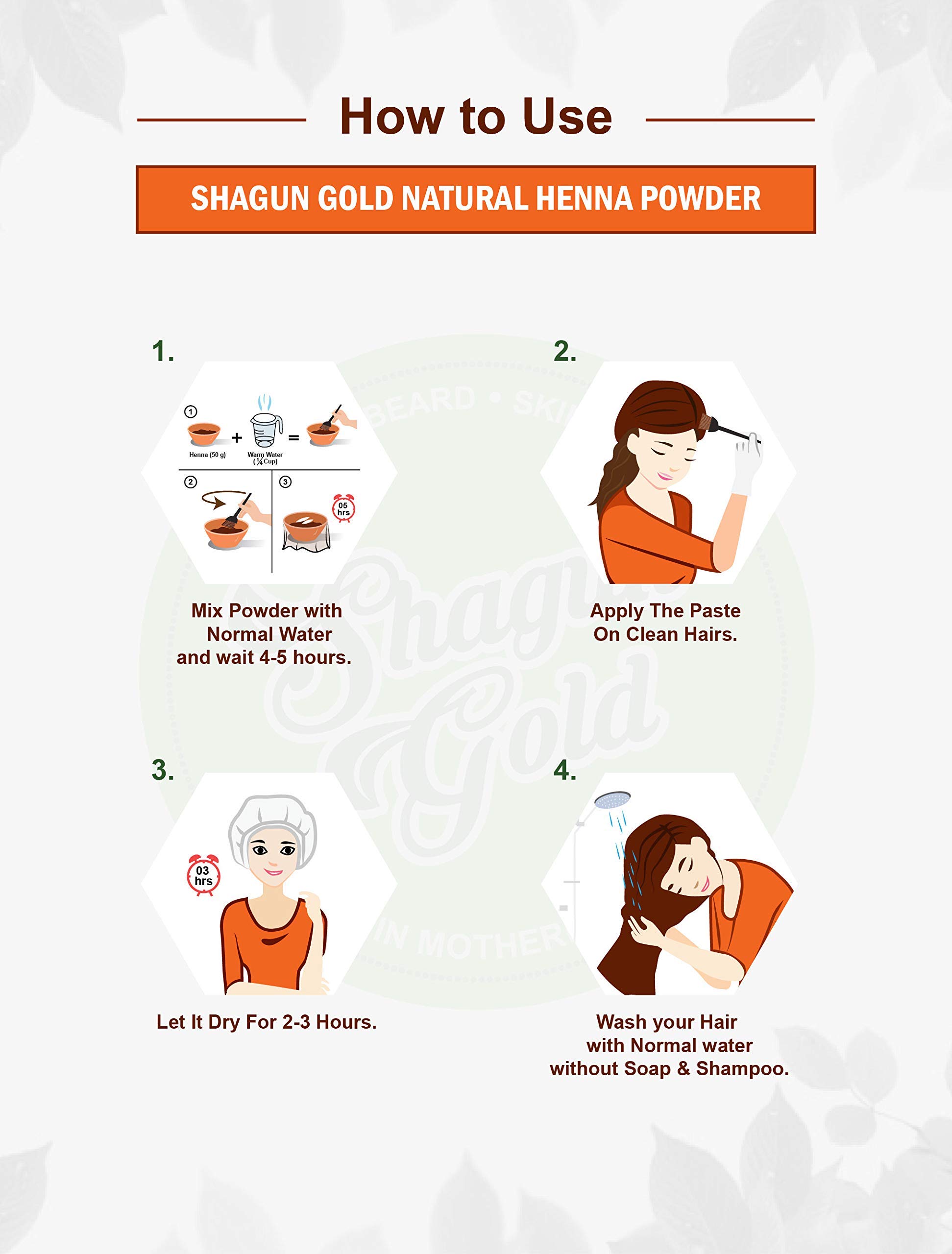 Shagun Gold Henna Hair Care Mehendi Powder - 100% Natural for All Hair Types, Controls Hair Fall & Repairs Damaged Hair - 100g (Pack of 2) - Perfect for Hair Treatment, Bridal Care & Ayurvedic Hair Growth