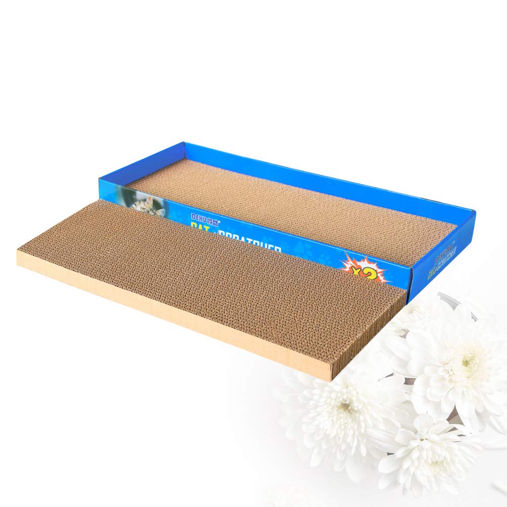 TEHAUX 2-Pack Cat Toys - Interactive Corrugated Paper Cat Catch Plates for Indoor Play, Exercise & Hunting Simulation - Fun Flat Scratching Pads for Kittens & Adult Cats