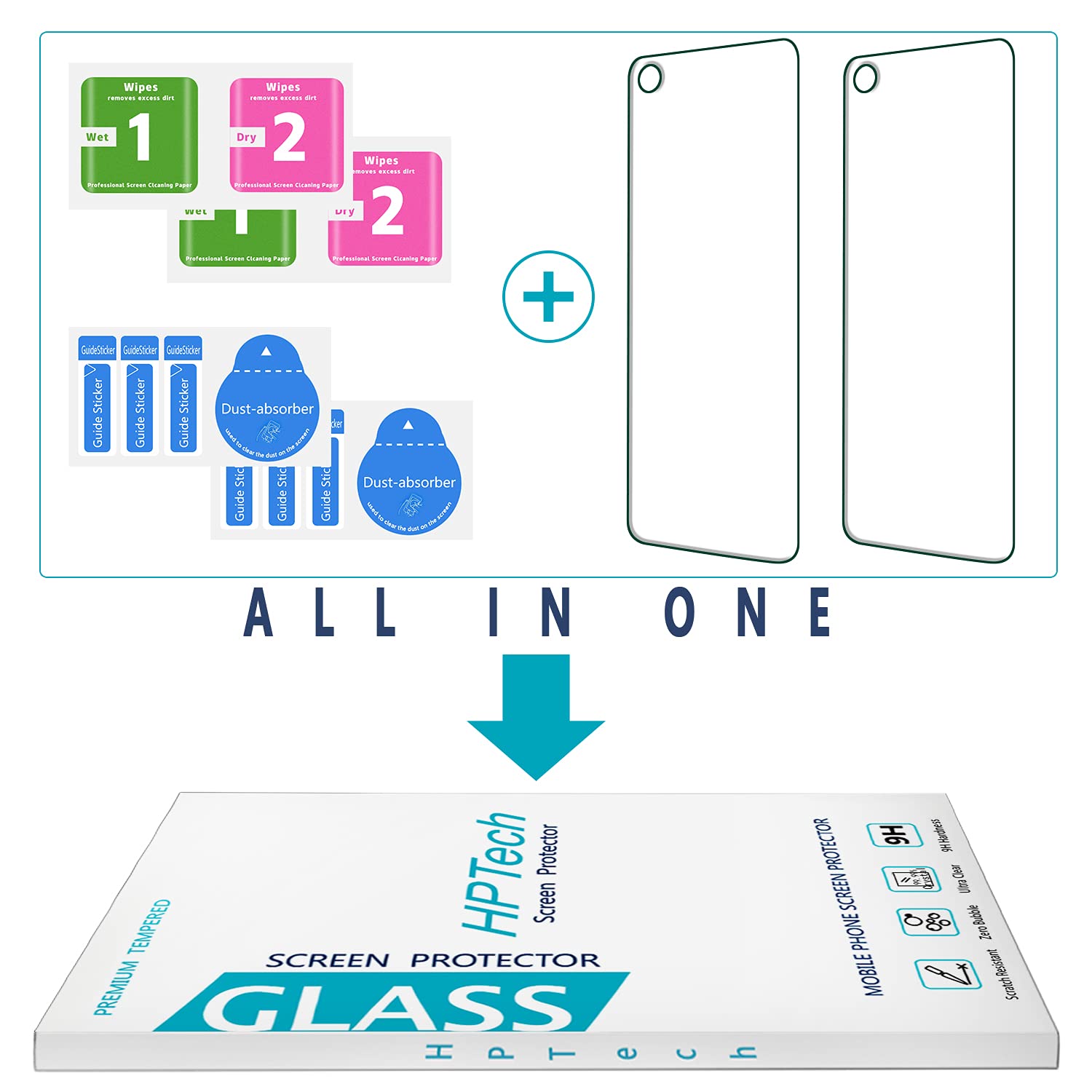 HPTech 2-Pack Google Pixel 4a 5G Tempered Glass Screen Protector - Anti-Scratch, Bubble-Free for Daily Protection